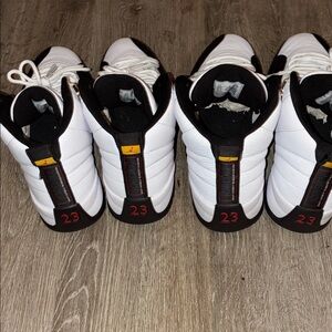 Nike White and Black Men's Sneakers with Red Accents